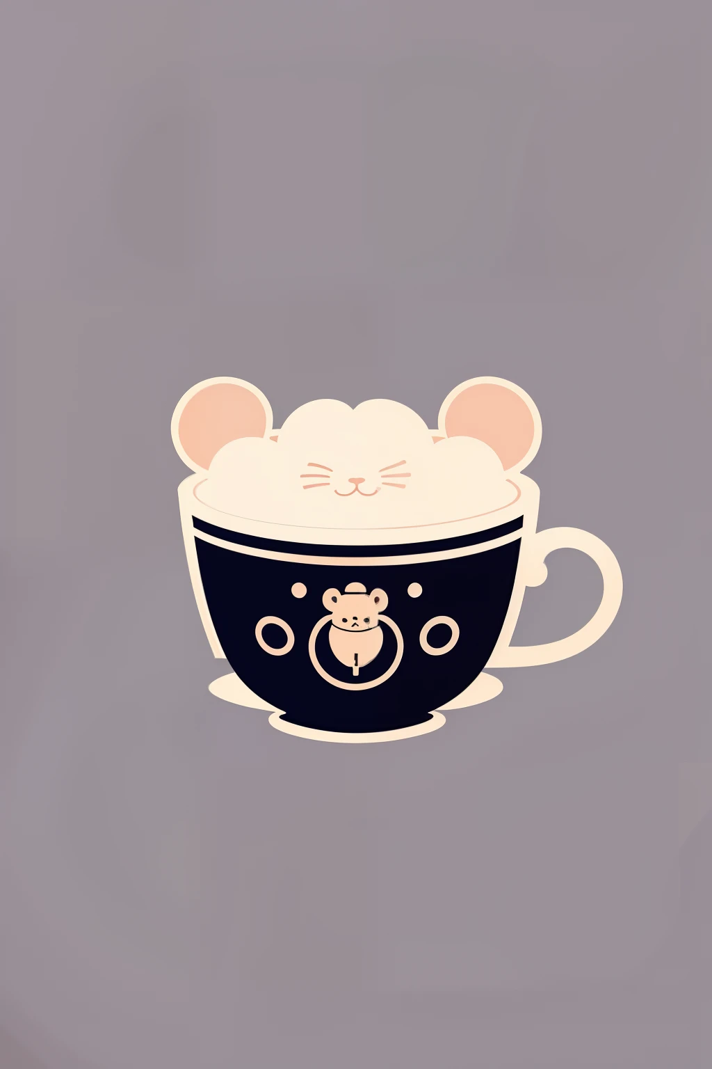 mouse cafe, logo, vector, line art, design, inspiration, straight, symmetry