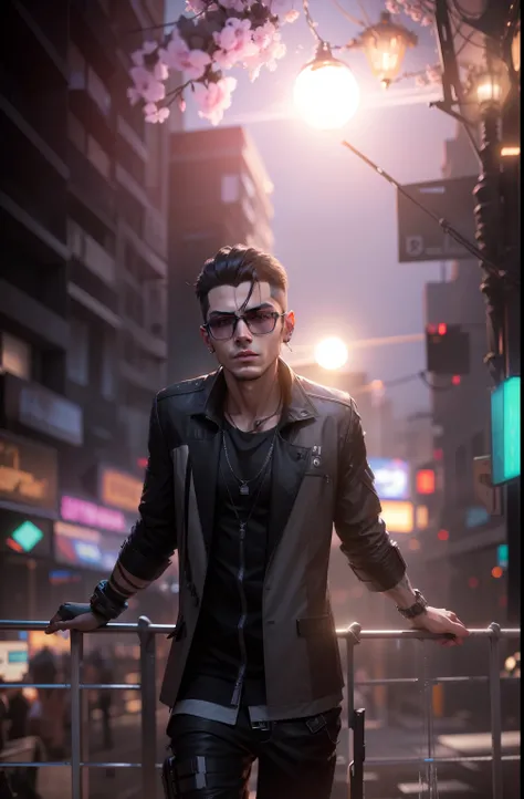 Change background cyberpunk handsome boy, Ralastic face, 8k, Ultra realistic image,