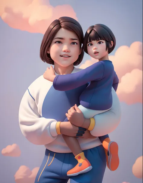 (Pixar 1.23 style) 1 boy ((upper body front, bust shot)), solo, cute kid, brunette, pretty tracksuit, boy, korean child, playground, ((masterpiece, highest quality)), (composite lighting)