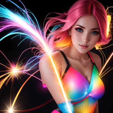 electrical sparking gorgeous colourfull women