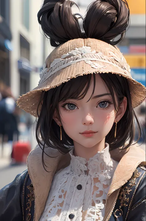 3d,
1girl, looking at viewer,  street fashion, portrait, face close up, 
masterpiece, best quality, 8k, detailed skin texture, detailed cloth texture,  beautiful detailed face, intricate details, ultra detailed