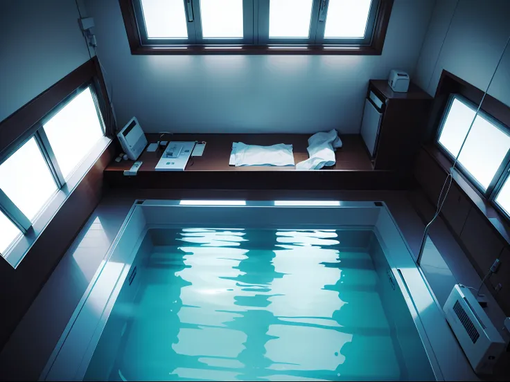 Isolation tank。Hospital room。There are no people