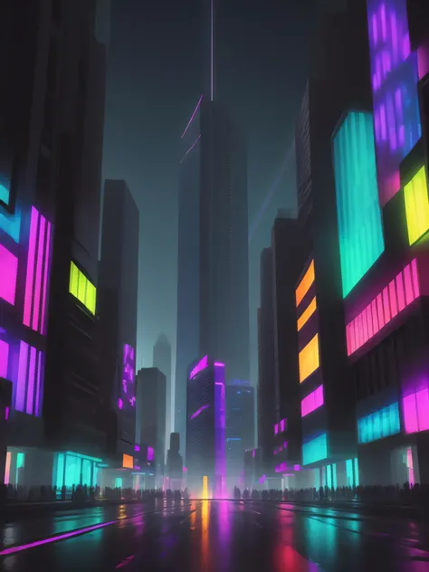 SpectrumAI cyberpunk city