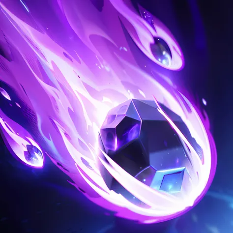 Purple and black images of purple and black objects with black background, ashes crystal, mana flowing around it, world of warcraft spell icon, arcane style bomb, magic spell icon, purple glowing core in armor, purple fire around magic arena, purple fire p...