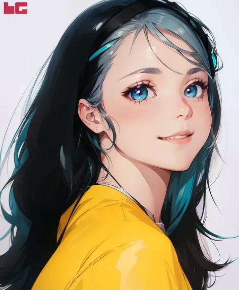 1girl, silver hair, teal eyes , absurdres, high res, ultrasharp, 8K, masterpiece, looking at viewer, smiling