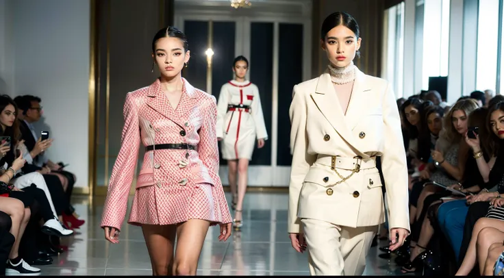 um desfile de moda conceitual, Temporada DIOR, Fashion influencer trends, pessoas normais urbanas, Trend in Fashio magazine