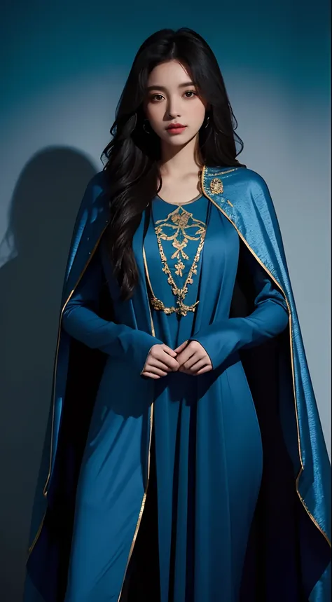 Her flowing cloak, Majestic combination, Elegantly draped over her shoulders. It has the same blue hue as her leggings, Gold trims add a royal touch. The cloak tumbled behind her as she soared, Symbolizes dedication to conservation