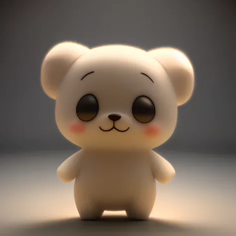 A cute little character in light 3D with a front