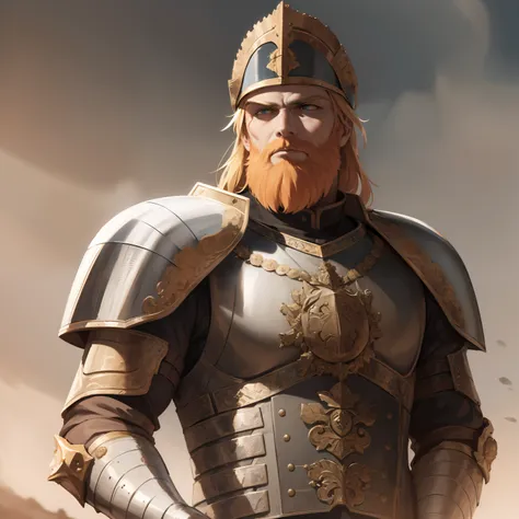 Wide angle shot of battlefield, Emperor Frederick Barbarossa in military campaign , mysterious, epic, high detailed face, super high quality, full body, sharp face, super realistic face