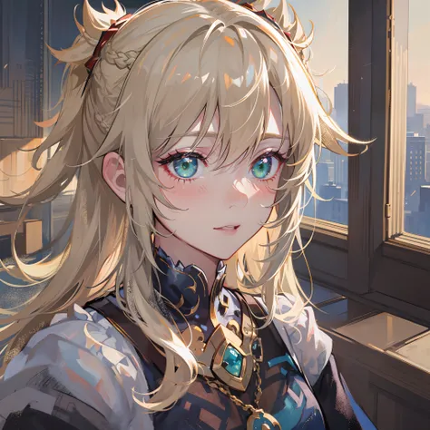 beautiful, masterpiece, best quality, extremely detailed face, perfect  lighting, mordred \(fate\), 1girl, 独奏, pony tail, green ...