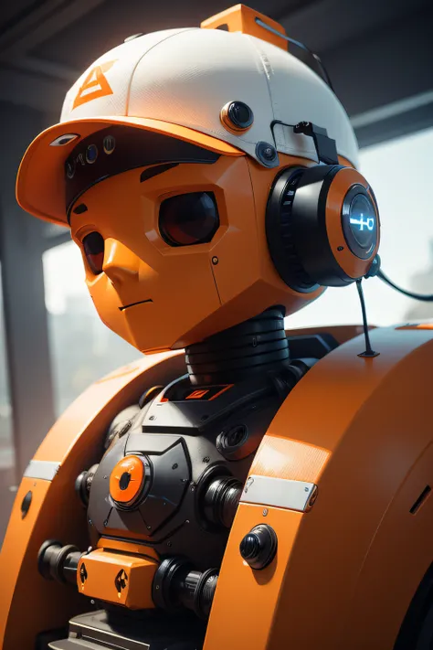 Create a robot with AI With orange cap