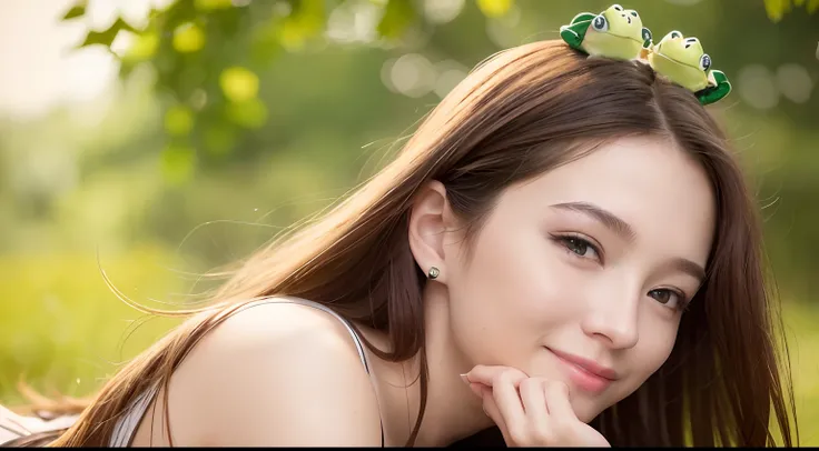 (8K, Best Quality, Masterpiece: 1.2), (Realistic, Photorealistic: 1.37), Super Detail, 1 Girl, Cute, Solo, (Redness of the Nose), (Smile: 1.15), (Mouth Closed) Small, Beautiful Eyes, (Long Hair: 1.2), Floating Hair Novafrog style, upper body, Japan person