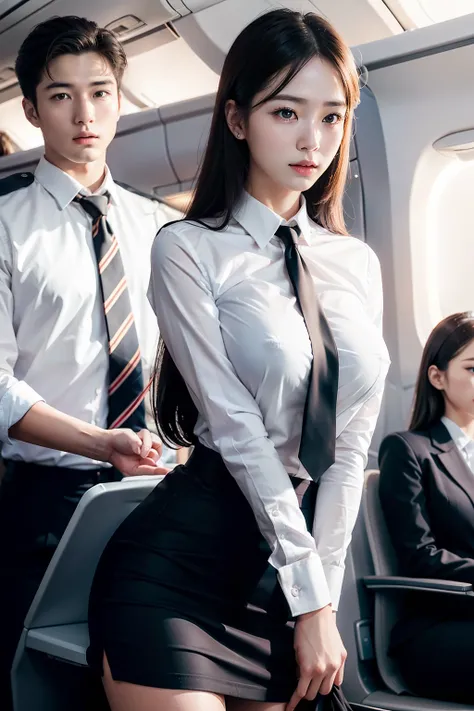 in 8K、Raw photography、Highest Quality、realisitic、Photorealsitic、Professional Lighting、​masterpiece、extremely delicate and beautiful、Highly detailed、finely detail、ultra-detailliert、hight resolution、full-shot)、SFW、Detailed scenario of a very crowded cabin、((...