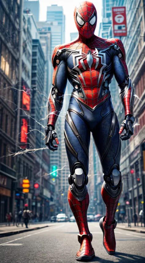 (cyborg:1.2) robot spiderman, (((kinetic))), masterpiece full body, high definition, 8k, very high quality, high details face, sharp, dof ,depth_of_field, style of midjourney

, cinematic, contrasting, detailed, 8k, sharp focus, cyberpunk