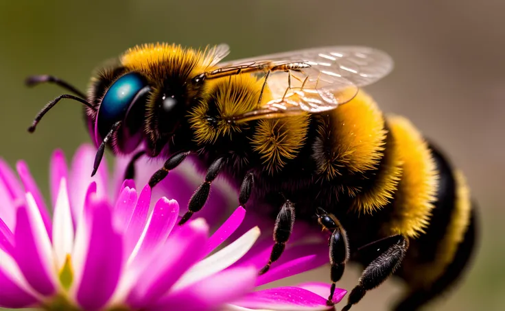 macro shot of a bee, shot with Nikon Z7 II and Nikon NIKKOR Z 105mm f/2.8 VR S lens