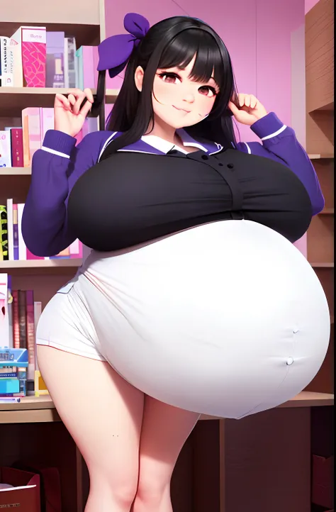 Hair Bow, black hair,Big Baby Bump pregnant, school uniform, Big boobs, nipple, cum,16 years girl, Big pregnant Belly, Big Pregnant girl, Largest Belly of Pregnant, Huge 9 months Pregnancy Pregnancy Belly, purple eyes, Hugest pregnancy belly