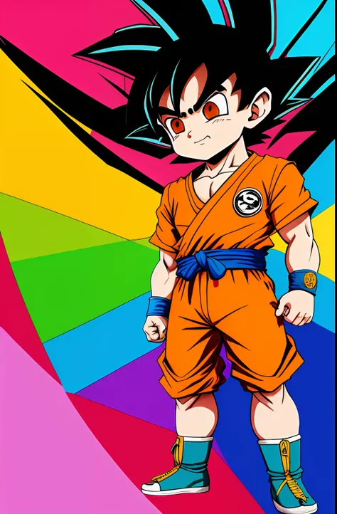 ( SON GOKU),  Eduardo Kobra ,Romero Brito,The Filling Twins ,multidimensional geometric wall PORTRAIT, arte, Chibi,
Yang08k, lindo, Colouring,
Primary works, qualidade superior, melhor qualidade, Arte Oficial, Beautiful and Aesthetic, 64 mil),  Eduardo Kob...