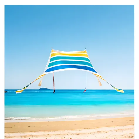 Beach awning，Beach abstract twisted stripe pattern, Product photo, Landscape photos，the ocean，sandbeach，Coconut Tree，tenten，Design style，concept-art，真实感