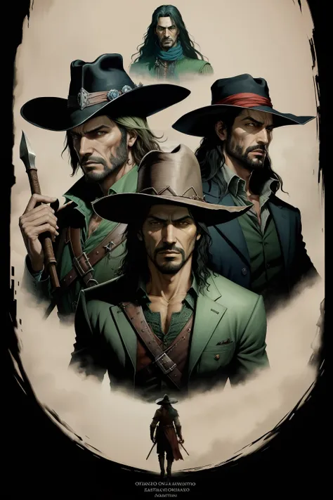 pintura de um homem, olhos abertos, olhos verdes esmeralda, olhos detalhados Escuro, o realista Solomon Kane, as a solomon kane, portrait of a bloodborne hunter, Tim Bradstreet, Arte Sangrenta, oeste estranho, Jessé McCree, Directed by: Hiroyuki Tajima, te...