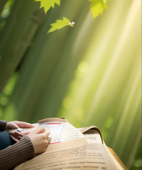 Woman sitting next to reading a book