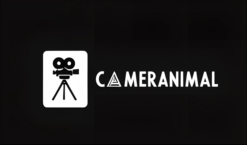 a black and white logo with a camera on it, 8 0 mm chamber, film camera, 8 0 mm camera, Cambriano, cinematic camera, cinematografia animada, Aardman Animation, film camera style, medium format camera, 5 0 mm camera, camera footage, cinematografia premiada,...