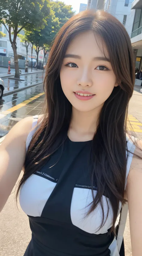 Allafard Asian woman taking selfie on the street, Gorgeous young Korean woman, hot with shining sun, 8k selfie photograph, jaeyeon nam, wan adorable korean face, beautiful Korean women, Beautiful young Korean woman, Korean girl, young lovely Korean faces, ...