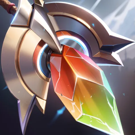 There is a picture of a colored arrow with a blade, The sword, artifact - free, Polearm sword, artifact dota2, magical longbow, painted in the style arcane, epic legends game icon, style of duelyst, stylised painting, 8k hd wallpaperjpeg artifact, 8k hd wa...