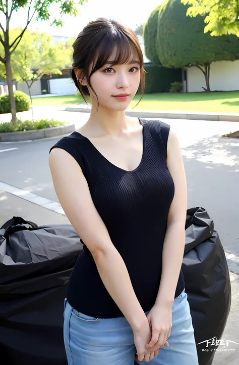 8K、top-quality、​masterpiece、超A high resolution、Photo Beautiful Japan woman、Elegance、There is a good、Transparent atmosphere、Beautiful face、Gradient lighting、1girl in、Delicate skin、Look into the distance、Brown-eyed、(short hair with bangs:1.2)、(breasts are la...