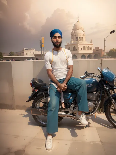 Change backgrounds in metro station and cute face sikh boy and Original face