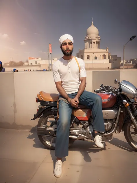 Change backgrounds in metro station and cute face sikh boy and Original face