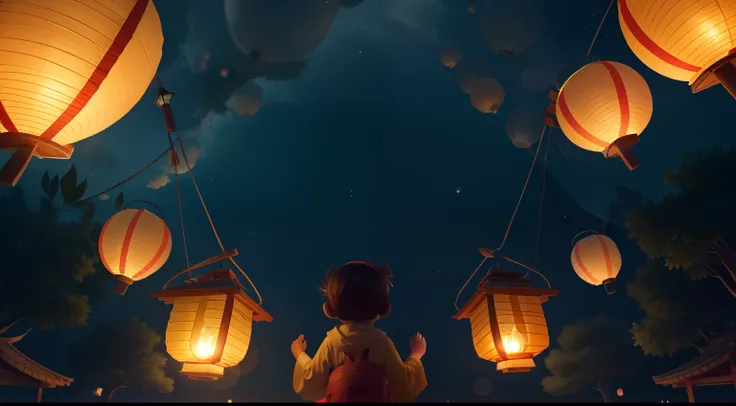 Floating lantern dreams:
Drop lanterns in the sky and watch them carry dreams to distant stars.