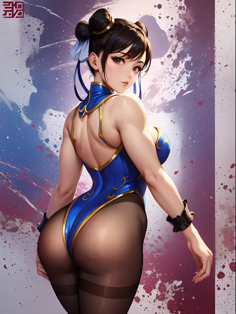 (top-quality: 1.3)、(​masterpiece: 1.3)、(The ultra-detailliert: 1.3)、(wall-paper, one girls)、([Diamonds: 1.3|The eye]:1.2)、(Chun-Li Style China Leotard:1.4)、(blondehair:1.3)、Medium Hair、(Beautiful Large Breasts:1.3)、Chinatown、ssmile、sexypose、(Brown pantyhos...