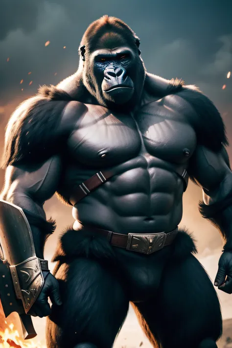 the gorilla-warrior, with armor, cooler