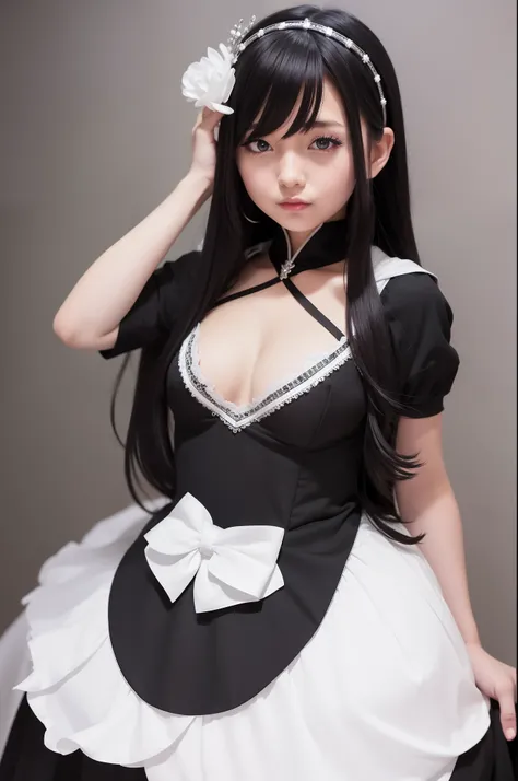 Alafe in black and white cosplay poses for photo, Anime girl cosplay, goddess of Japan, anime goddess, small curvy loli, elegant glamourous cosplay, anime girl wearing a black dress, cosplay foto, Anime Cosplay, Cosplay, loli in dress, Seductive Anime Girl...