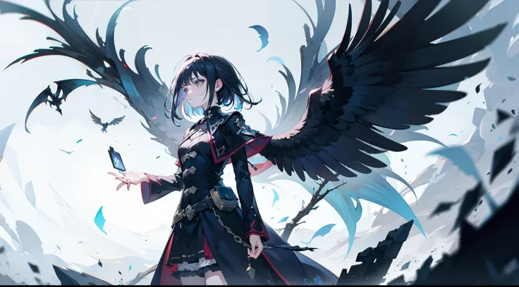 Raven-like girl，a sense of atmosphere