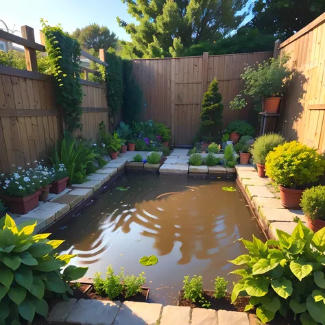 ((best quality)), ((masterpiece)), (detailed) an extremely muddy small garden