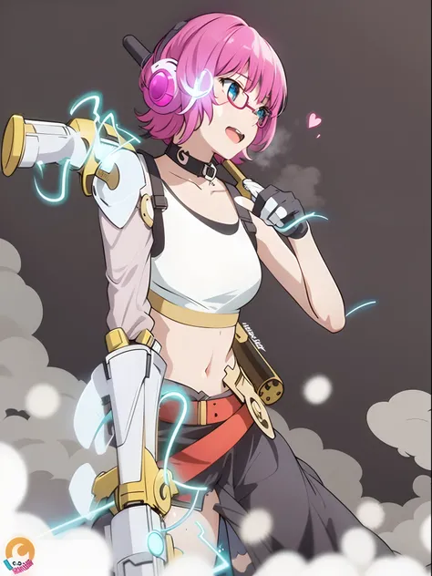 anime girl with pink hair holding a baseball bat and a baseball bat, cyberpunk anime girl mech, digital cyberpunk anime art, cyberpunk anime girl, cute cyborg girl, anime cyberpunk art, female cyberpunk anime girl, anime girl of the future, cyberpunk anime...