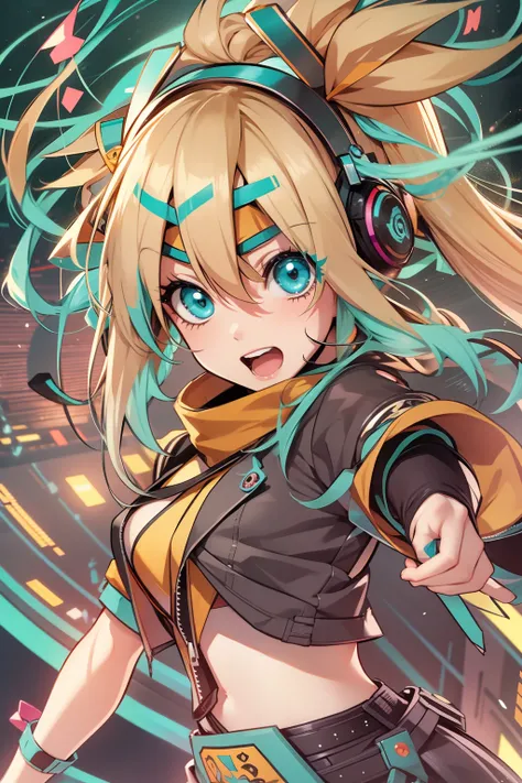 Miku Hatsune fusion Naruto, A virtual idol with the power of ninja chakra, Cantando e lutando pelo mundo.