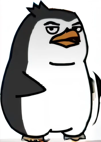 Cartoon penguins，With a big smile and keyboard on his face, anthropomorphic penguin, fat penguin, penguinz0, penguin, fat penguin unity asset, pinguin, mecha anthropomorphic penguin, linux, thicc, subreddit / r / whale, Red Dieter meme, heavy looking, ping...