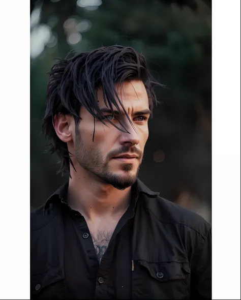 cinematic still shot, 1 man, realistic face, punk hair style, black shirt, cyberpunk, moon surface, sand storm,  midnight, neon ...