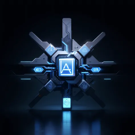 a blue processor chip with the letter ai on it, with ai theme, artificial intelligence, ai startup, strong artificial intelligence, endless collaboration with ai, best ai image, artificial intelligence!!, portrait of an ai, artificial intelligence machine,...