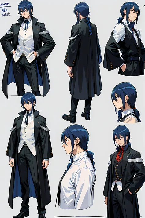 (em estilo model sheet e yusuke murata) crie um personagem com roupas no drip, Magical style using the art of Marcias, (Hes a man, tem cabelo preto, olhos preto, corpo atletico), ( Ele tem 16 anos), (confident expression, hes very handsome)