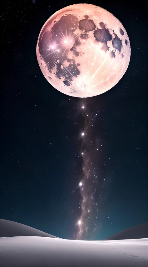 winning artwork，extreme beautiful，8k wallpaper，white moon，perfect compositions，super pretty moon