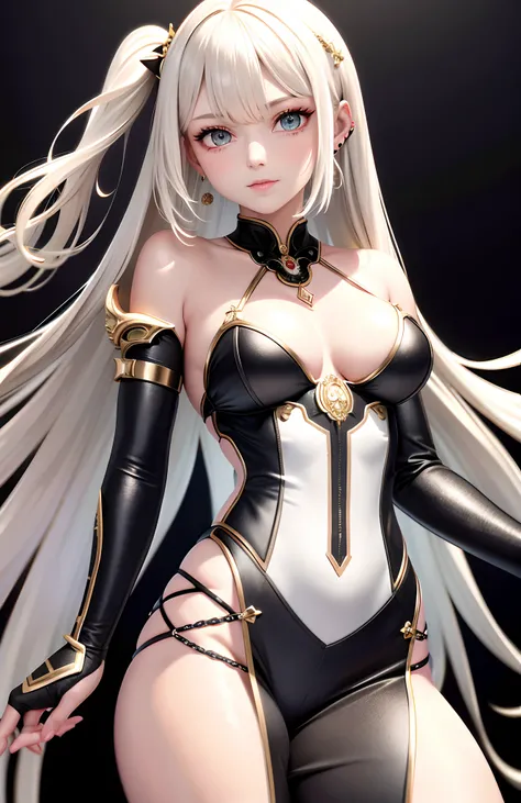 optimum，tmasterpiece，A high resolution，best qualtiy，hyper HD，super detailing，Award-Awarded，16k，独奏，（The upper part of the body），anatomy correct，Beautiful steampunk girl，Lady Knight，cute  face，high light，Gradient Beige Hair，Hairline，（（Scarlet eyes）），long eye...