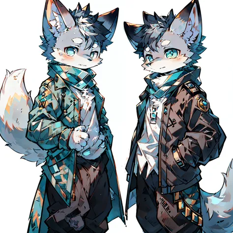 Plain white background
Teen character with reference sticker
Fresh and cold temperament
HD quality portraits
Meticulous beauty
Pride on the face
admiration
Clear blue eyes
Dark gray hair
Messy hair fluttering
Wolf ears have a sense of mystery
Obscure wolf ...