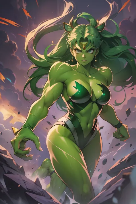 Sailor Moon Fusion Hulk, The magical female warrior with the unstoppable strength and rage of the Green Giant.