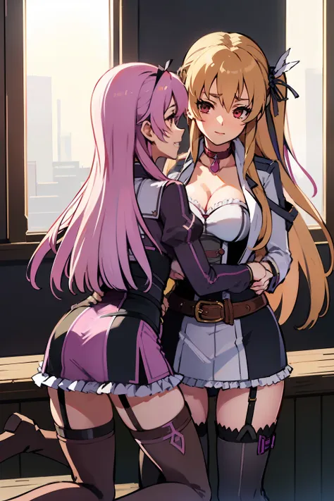 alisa reinford from cold steal, and renne bright from cold steel, ((best quality)), ((masterpiece)), (detailed:1.4), 8k, masterp...