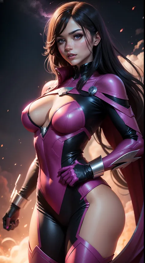 Hot superheroine girl, estilo nebulosa