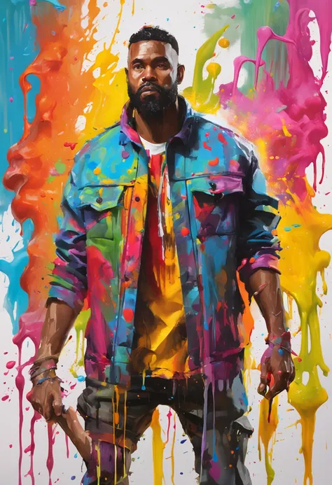 Splash art, Fortnite style, portrait poster, (whitebackground)), splash style of coloful paint, contour,hyperdetailed intricately detailed, unreal engine,fantastical, intricate detail, splash screen, complementary colors, fantasy concept art, 8k resolution...