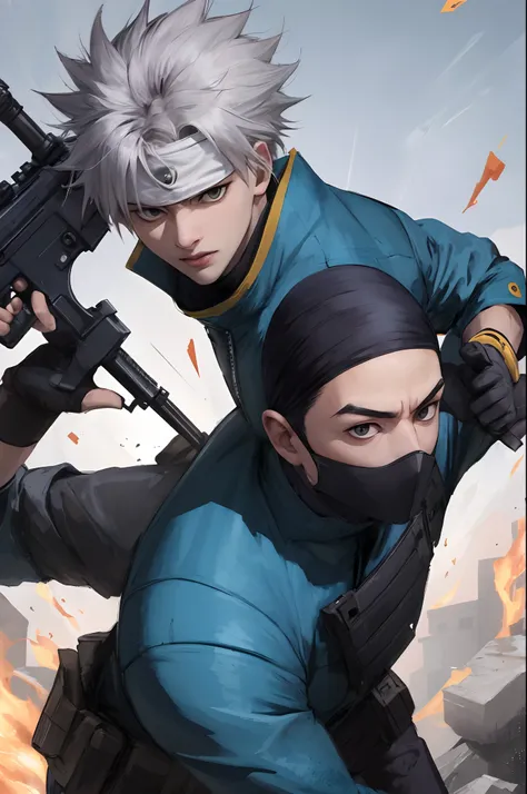 Kakashi with gun